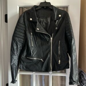 BLANKNYC Black, Vegan Moto Jacket, Size Large.
